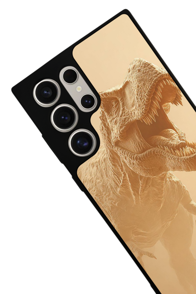 Samsung Galaxy S22 Ultra Uyumlu Dinazor Tasarımlı Glossy Premium Kılıf