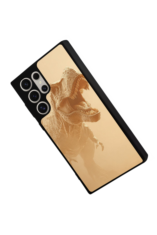 Samsung Galaxy S22 Ultra Uyumlu Dinazor Tasarımlı Glossy Premium Kılıf