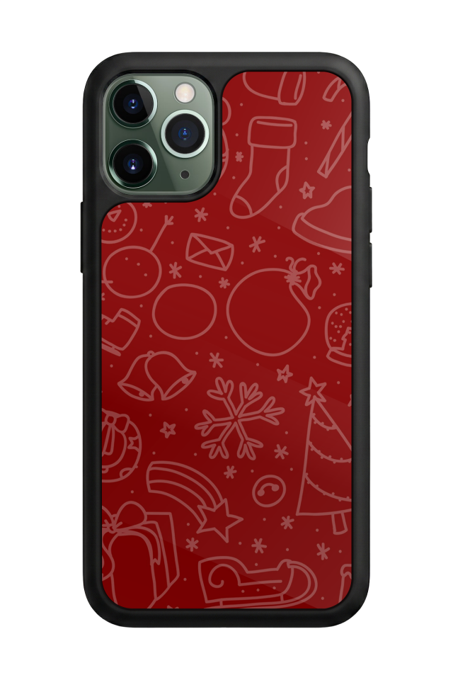 iPhone 11 Pro Uyumlu Yilbasi Christmas Tasarımlı Glossy Premium Kılıf