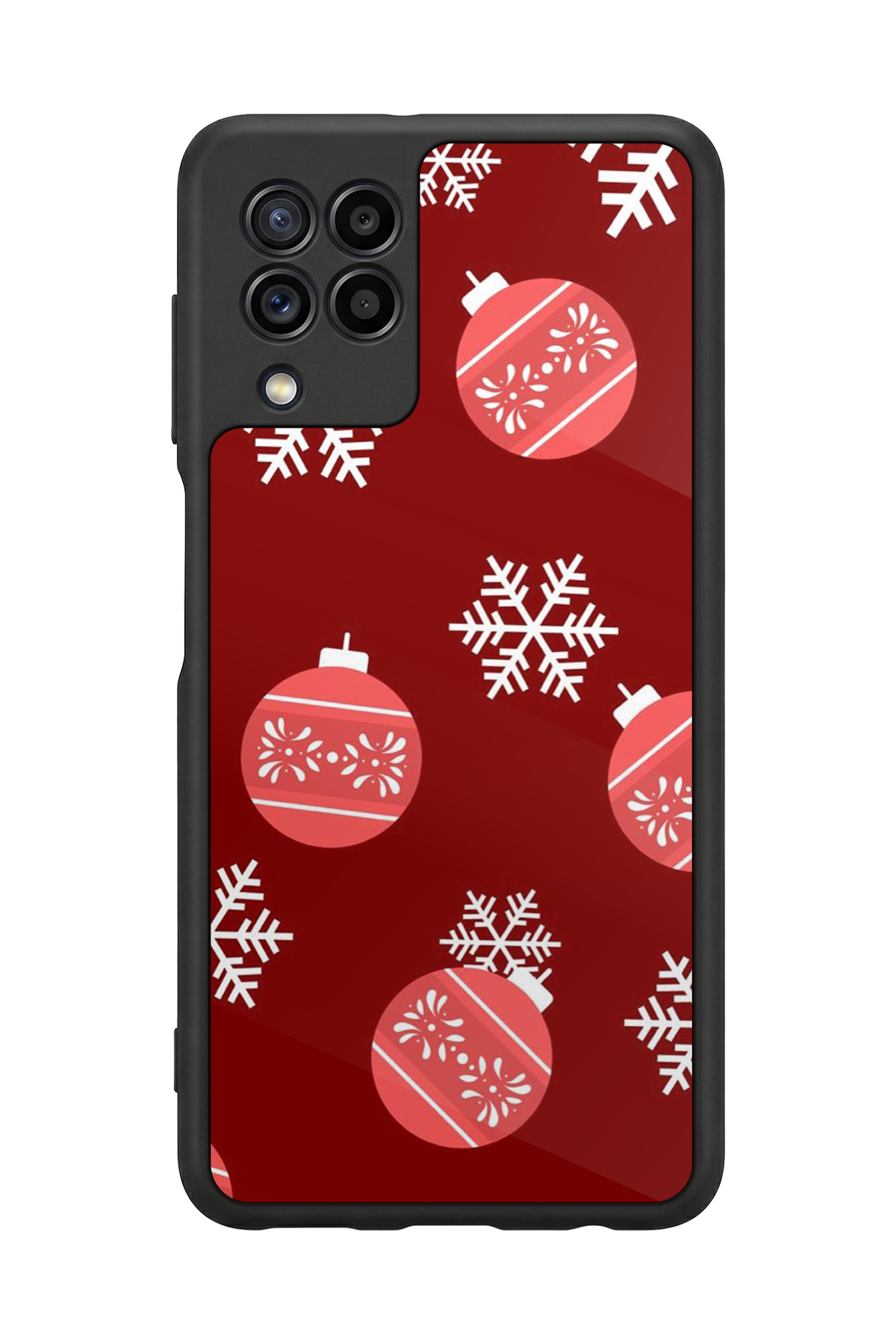 Samsung Galaxy M22 Uyumlu Yilbasi Christmas Tasarımlı Glossy Premium Kılıf