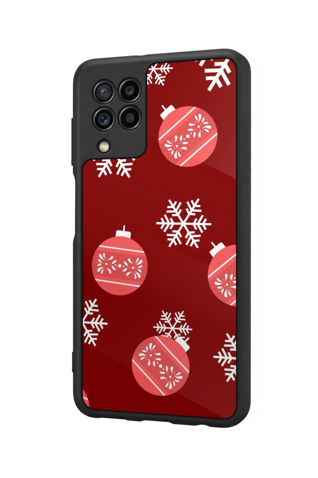 Samsung Galaxy M22 Uyumlu Yilbasi Christmas Tasarımlı Glossy Premium Kılıf
