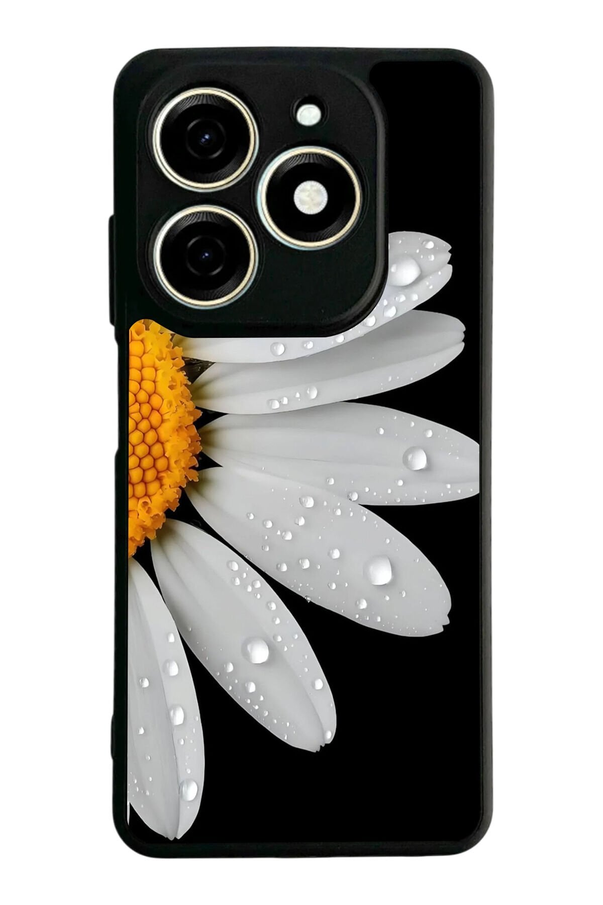 Tecno Spark 20/20C Uyumlu Papatya Tasarımlı Glossy Premium Kılıf
