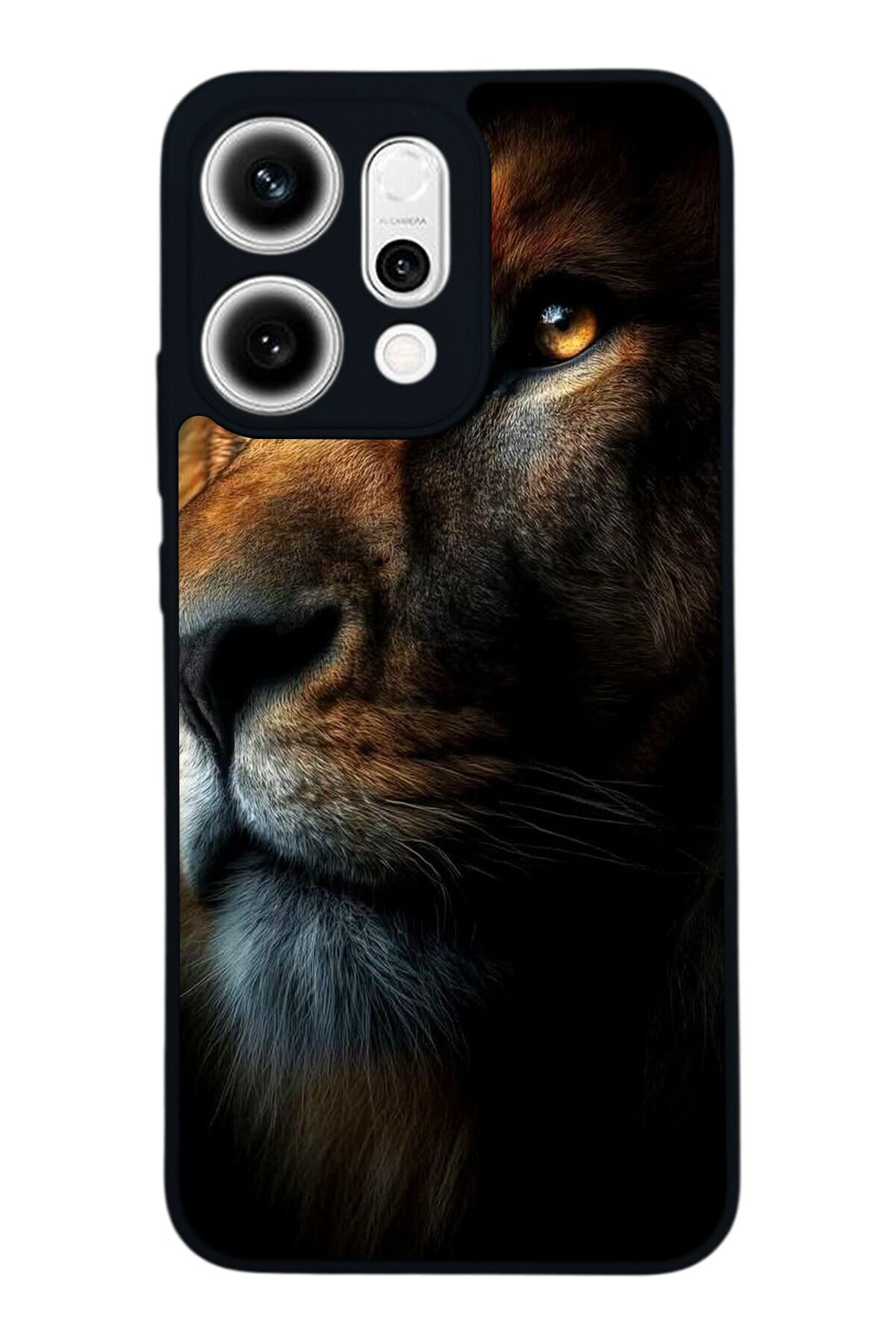 Oppo Reno 14 Uyumlu Aslan Tasarımlı Glossy Premium Kılıf