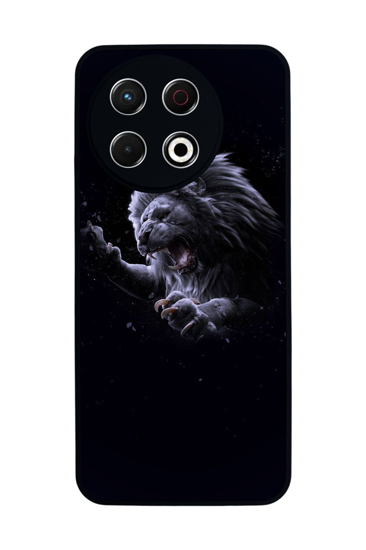 Tecno Spark 30 Pro Uyumlu Aslan Tasarımlı Glossy Premium Kılıf