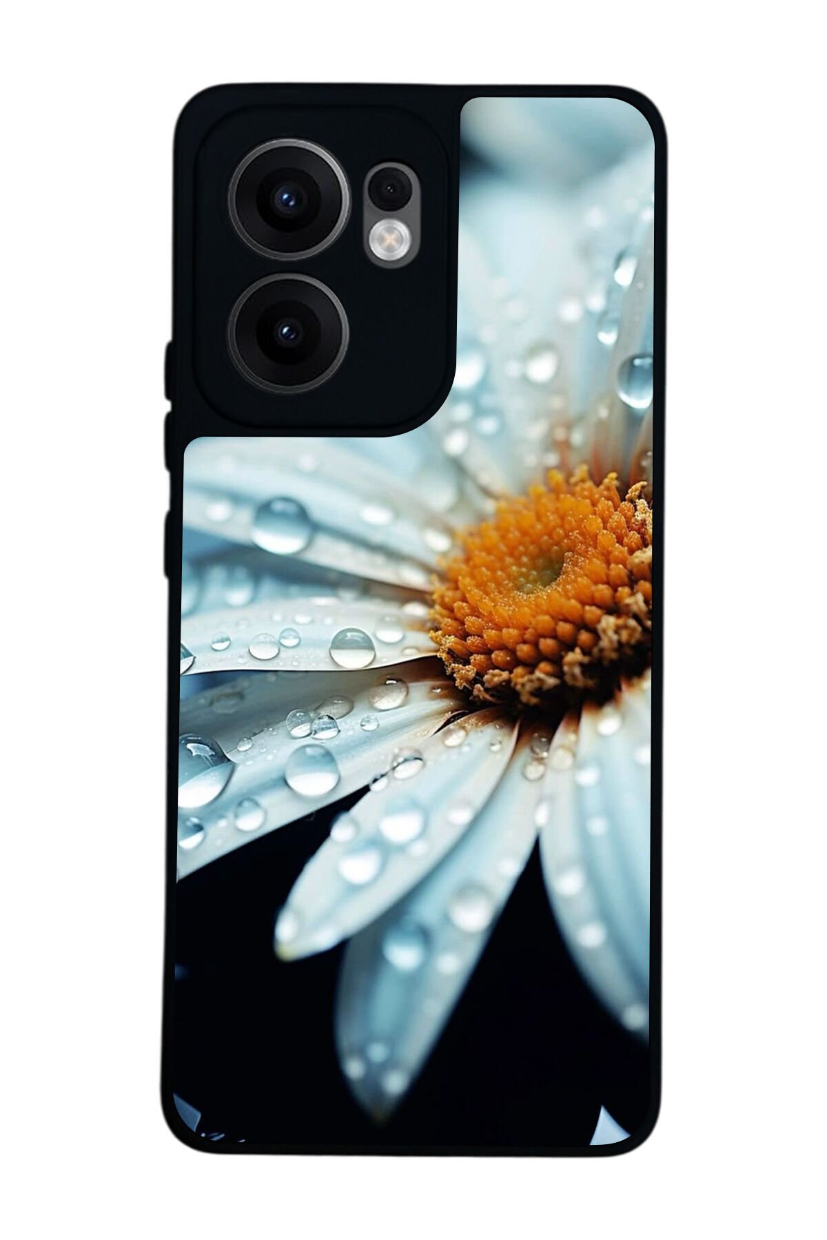 Oppo Reno 13F Uyumlu Cicek Tasarımlı Glossy Premium Kılıf