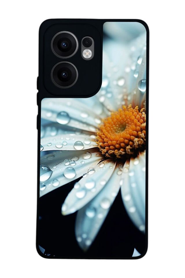 Oppo Reno 13F Uyumlu Cicek Tasarımlı Glossy Premium Kılıf