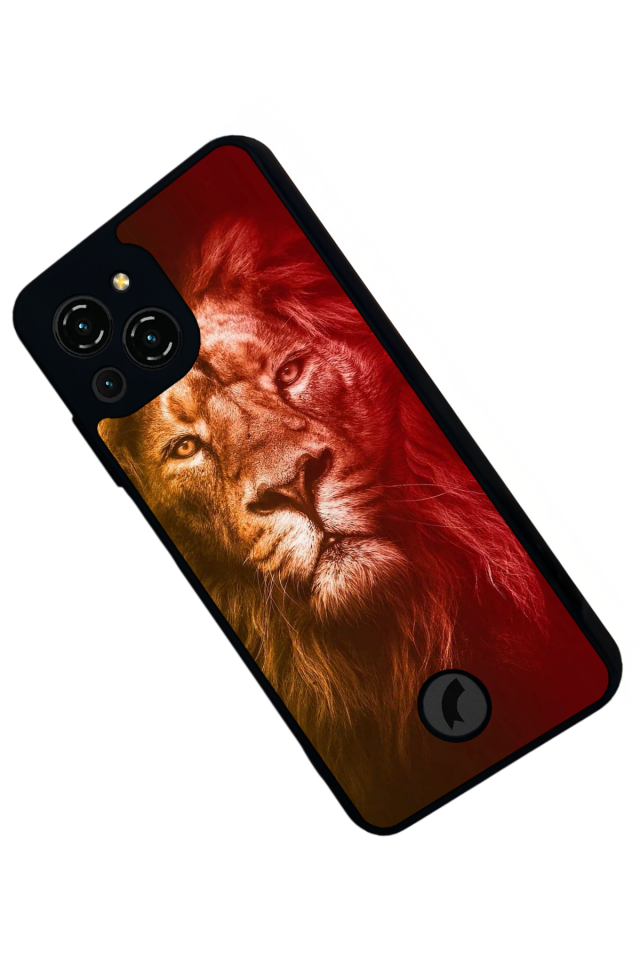Reeder S23 Pro Max Uyumlu Aslan Tasarımlı Glossy Premium Kılıf