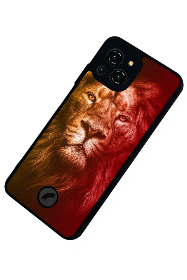 Reeder S23 Pro Max Uyumlu Aslan Tasarımlı Glossy Premium Kılıf