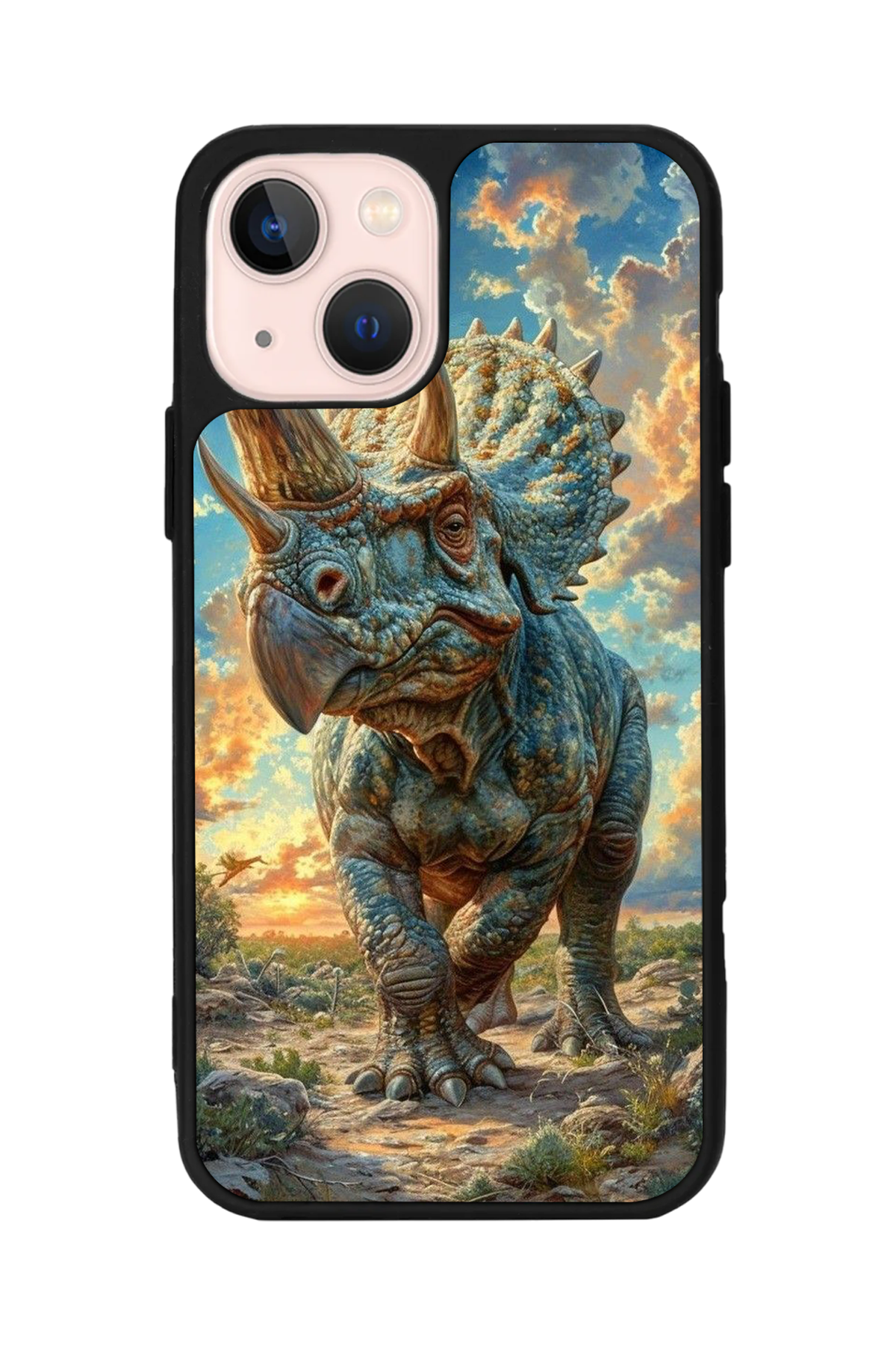 iPhone 14 Plus Uyumlu Dinazor Tasarımlı Glossy Premium Kılıf