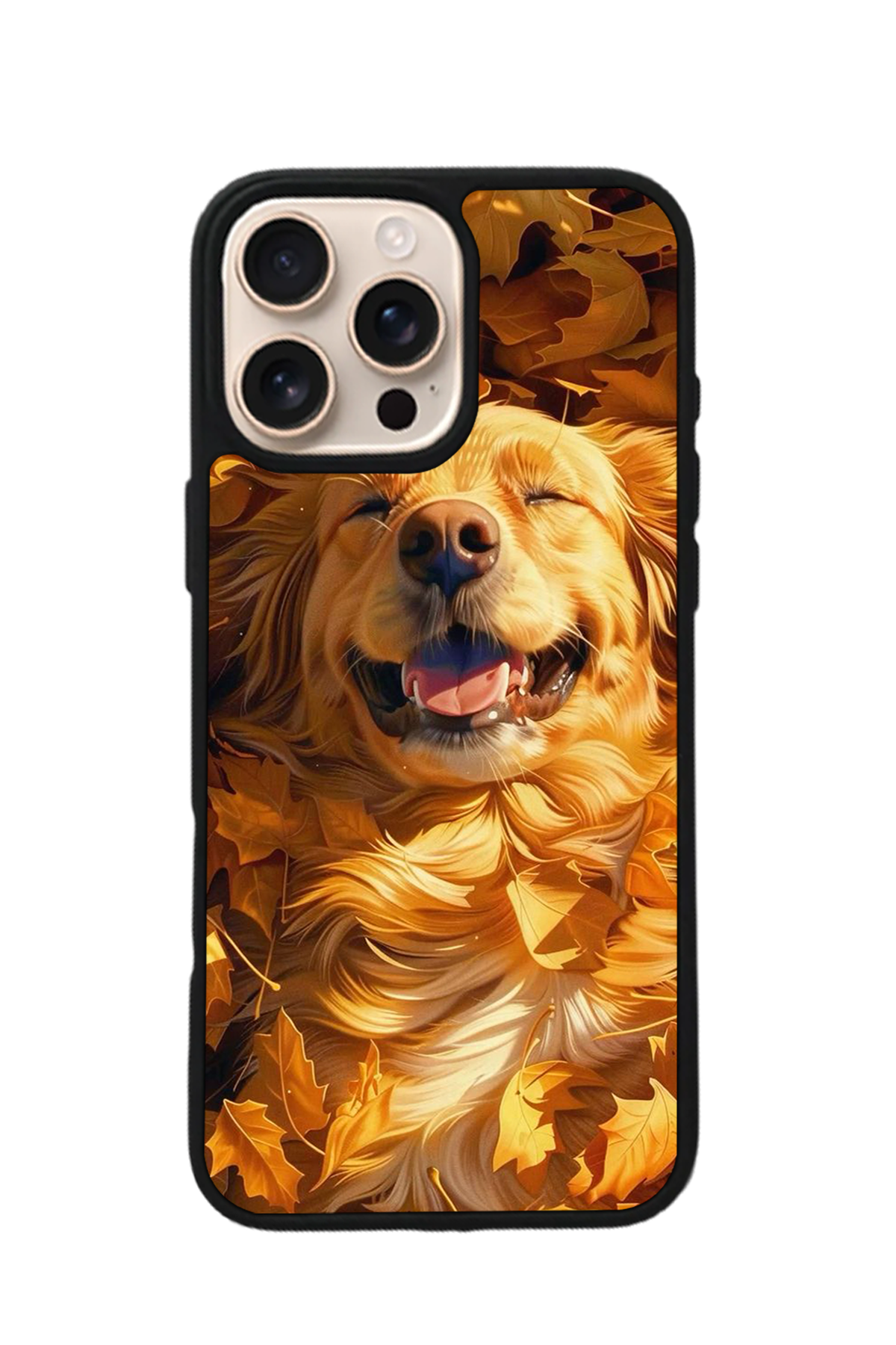 iPhone 15 Pro Max Uyumlu Golden Kopek Tasarımlı Glossy Premium Kılıf