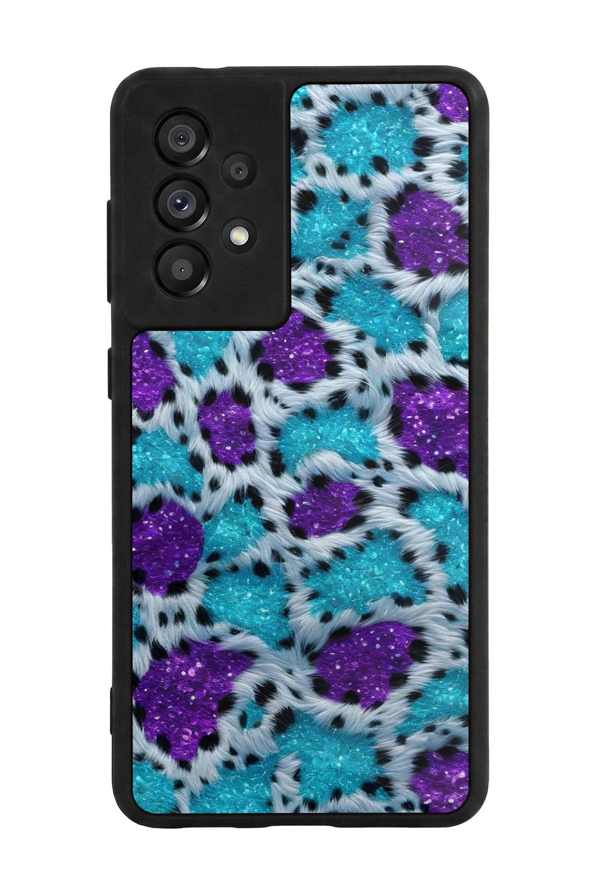 Samsung Galaxy A73 Uyumlu Hologram Leopar Tasarımlı Glossy Premium Kılıf