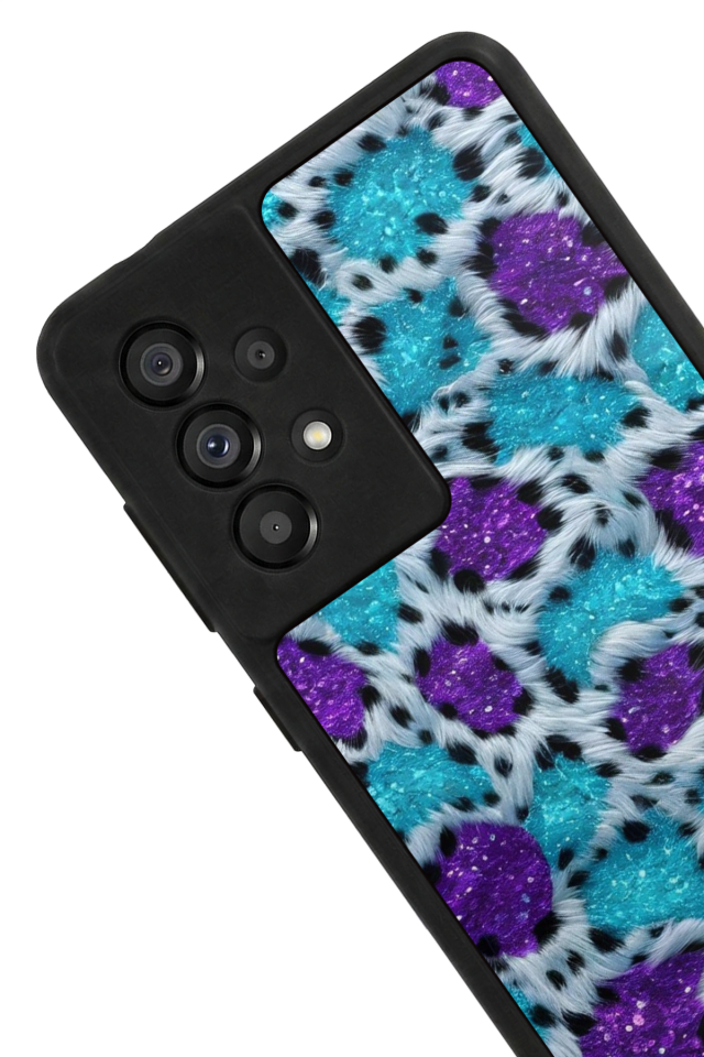 Samsung Galaxy A73 Uyumlu Hologram Leopar Tasarımlı Glossy Premium Kılıf