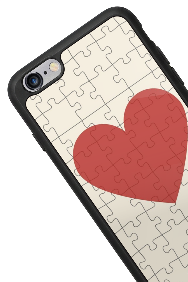 iPhone 6s Plus Uyumlu Kalp Love Tasarımlı Glossy Premium Kılıf