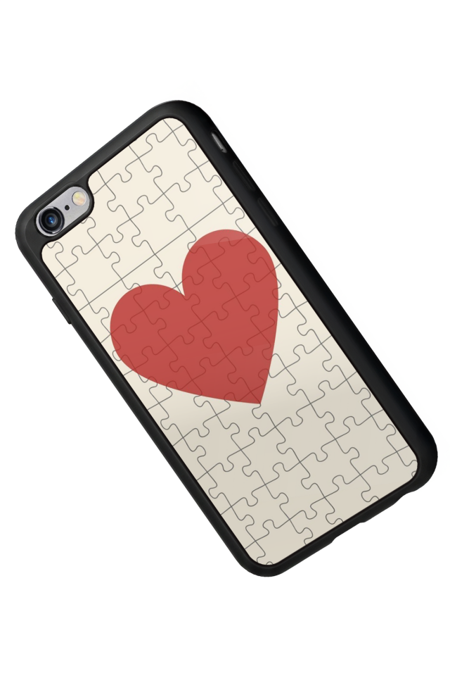 iPhone 6s Plus Uyumlu Kalp Love Tasarımlı Glossy Premium Kılıf