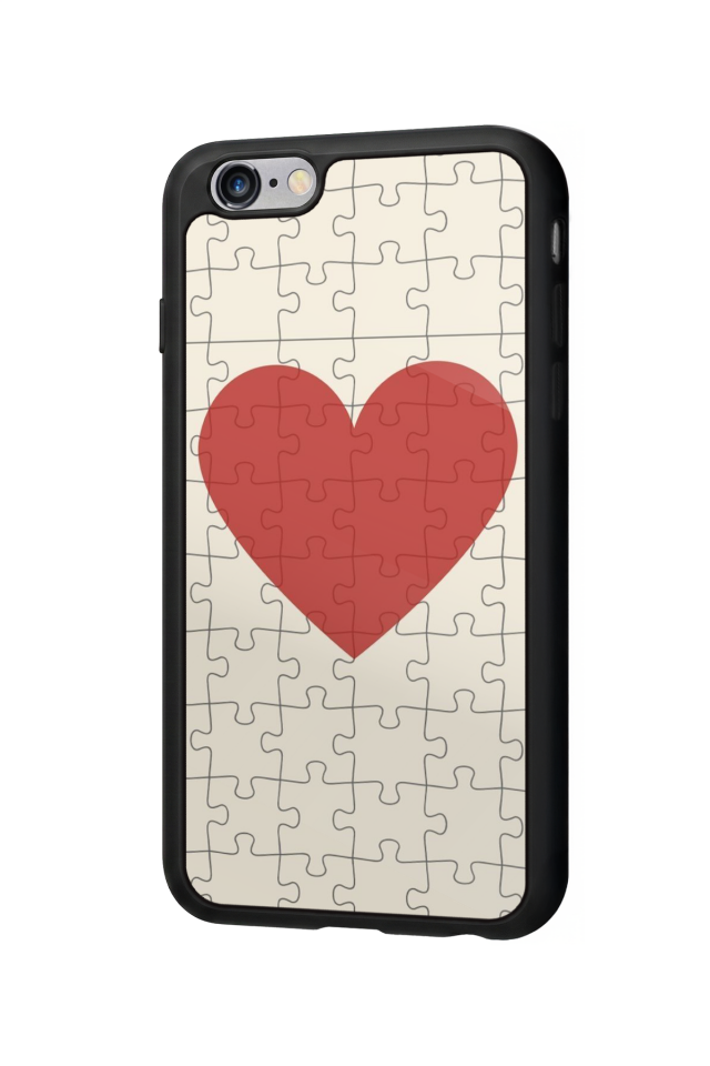 iPhone 6s Plus Uyumlu Kalp Love Tasarımlı Glossy Premium Kılıf