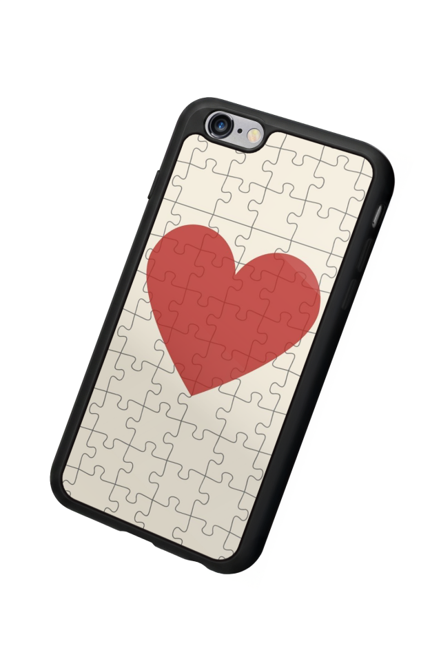 iPhone 6s Plus Uyumlu Kalp Love Tasarımlı Glossy Premium Kılıf