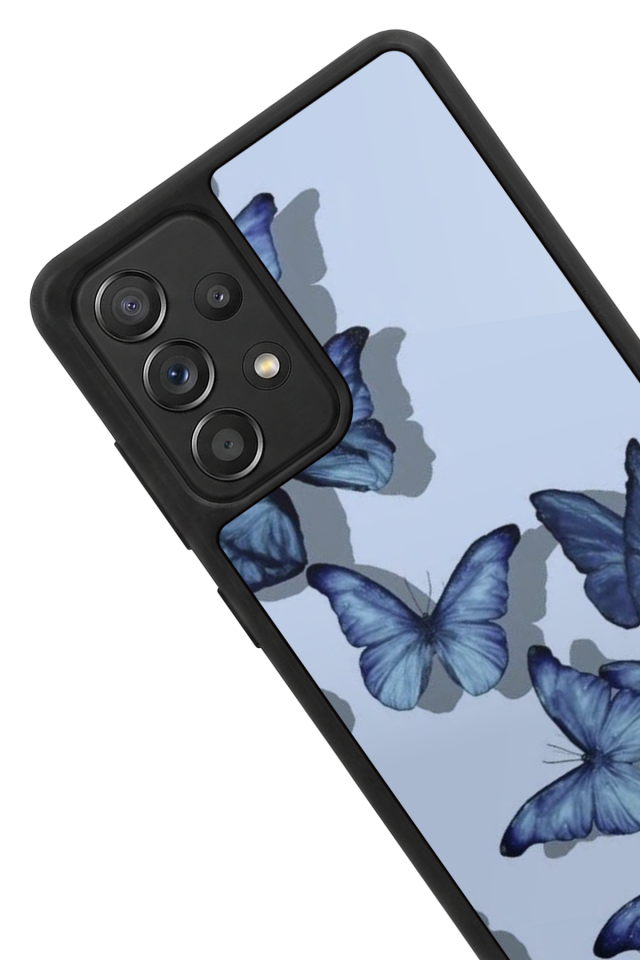 Samsung Galaxy A72 Uyumlu Kelebek Tasarımlı Glossy Premium Kılıf