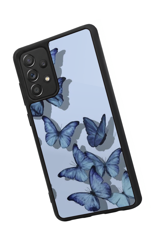 Samsung Galaxy A72 Uyumlu Kelebek Tasarımlı Glossy Premium Kılıf