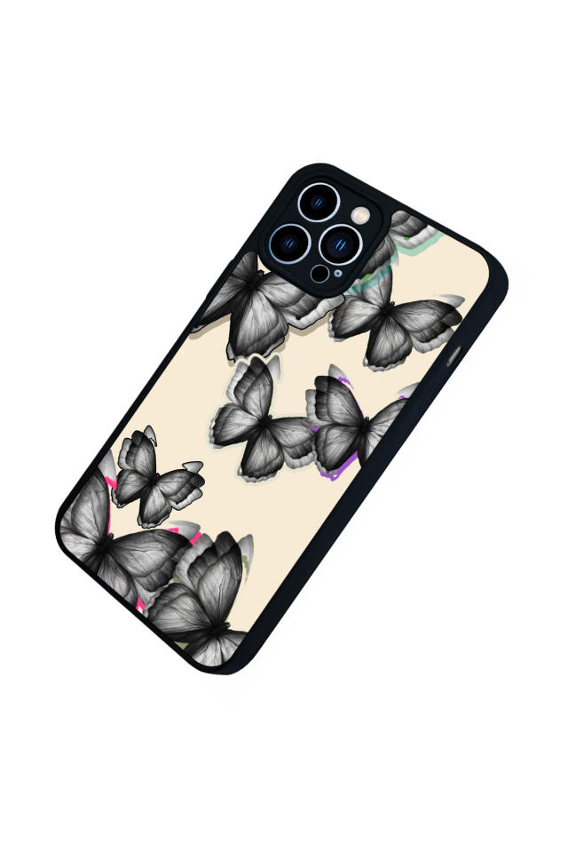 iPhone 12 Pro Max Uyumlu Kelebek Tasarımlı Glossy Premium Kılıf