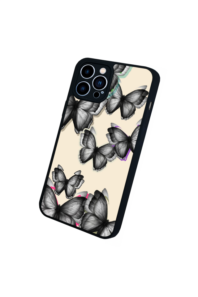 iPhone 12 Pro Max Uyumlu Kelebek Tasarımlı Glossy Premium Kılıf