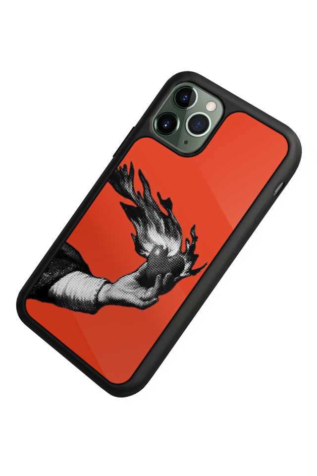 iPhone 11 Pro Max Uyumlu Kirmizi Tasarımlı Glossy Premium Kılıf