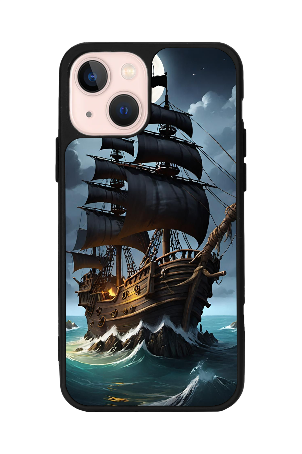 iPhone 13 Mini Uyumlu Korsan Tasarımlı Glossy Premium Kılıf