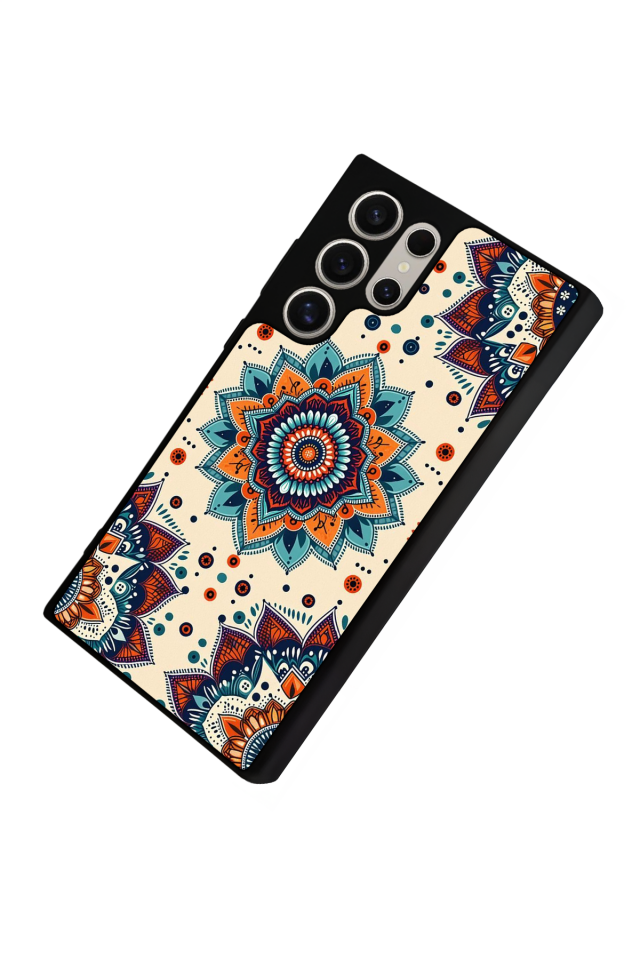 Samsung Galaxy S24 Ultra Uyumlu Mandaal Tasarımlı Glossy Premium Kılıf