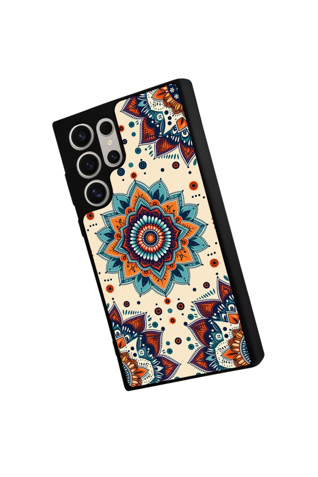 Samsung Galaxy S24 Ultra Uyumlu Mandaal Tasarımlı Glossy Premium Kılıf