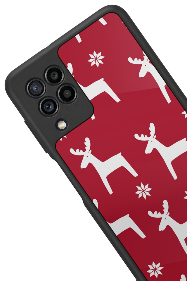 Samsung Galaxy M22 Uyumlu Yilbasi Christmas Tasarımlı Glossy Premium Kılıf