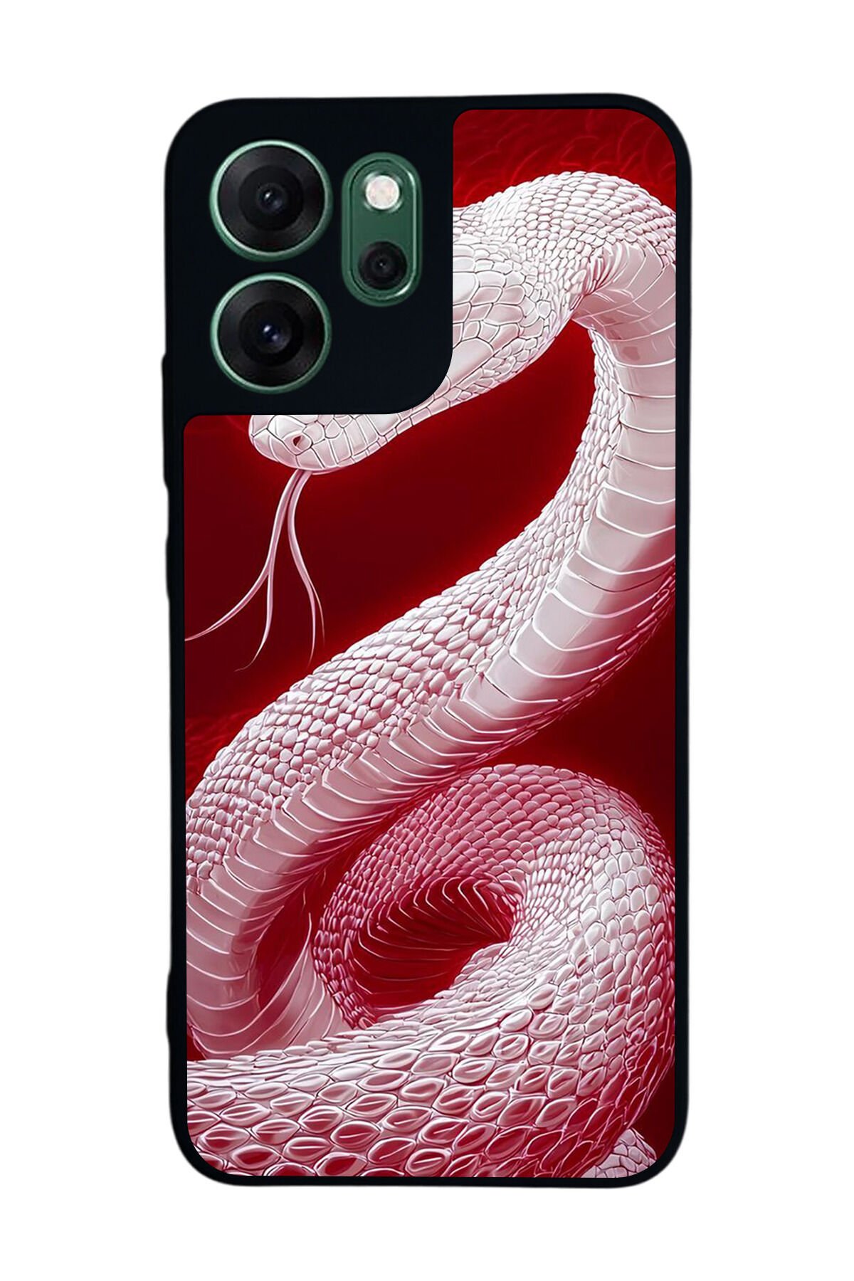 Oppo Reno 14F Uyumlu Yılan Tasarımlı Glossy Premium Kılıf