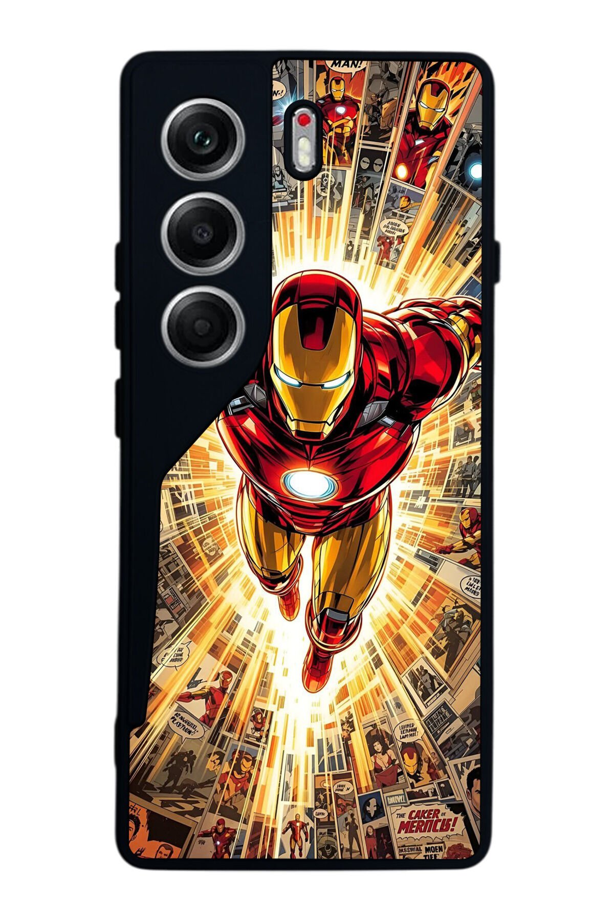 Tecno Camon 40 Uyumlu Iron Man ( Demir Adam ) Tasarımlı Glossy Premium Kılıf