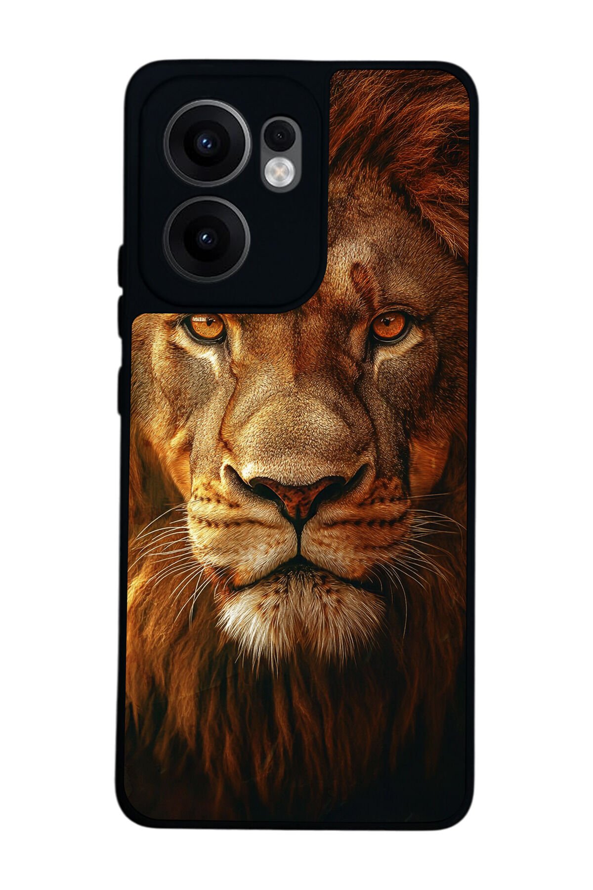 Oppo Reno 13F Uyumlu Aslan Tasarımlı Glossy Premium Kılıf