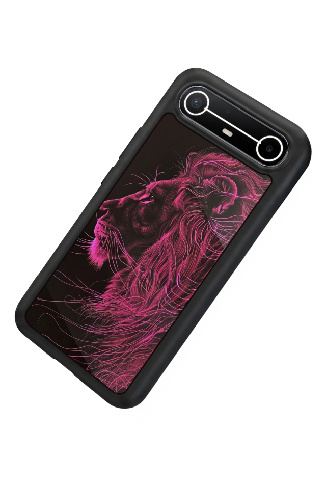 Tecno Spark Slim 5G Uyumlu Aslan Tasarımlı Glossy Premium Kılıf