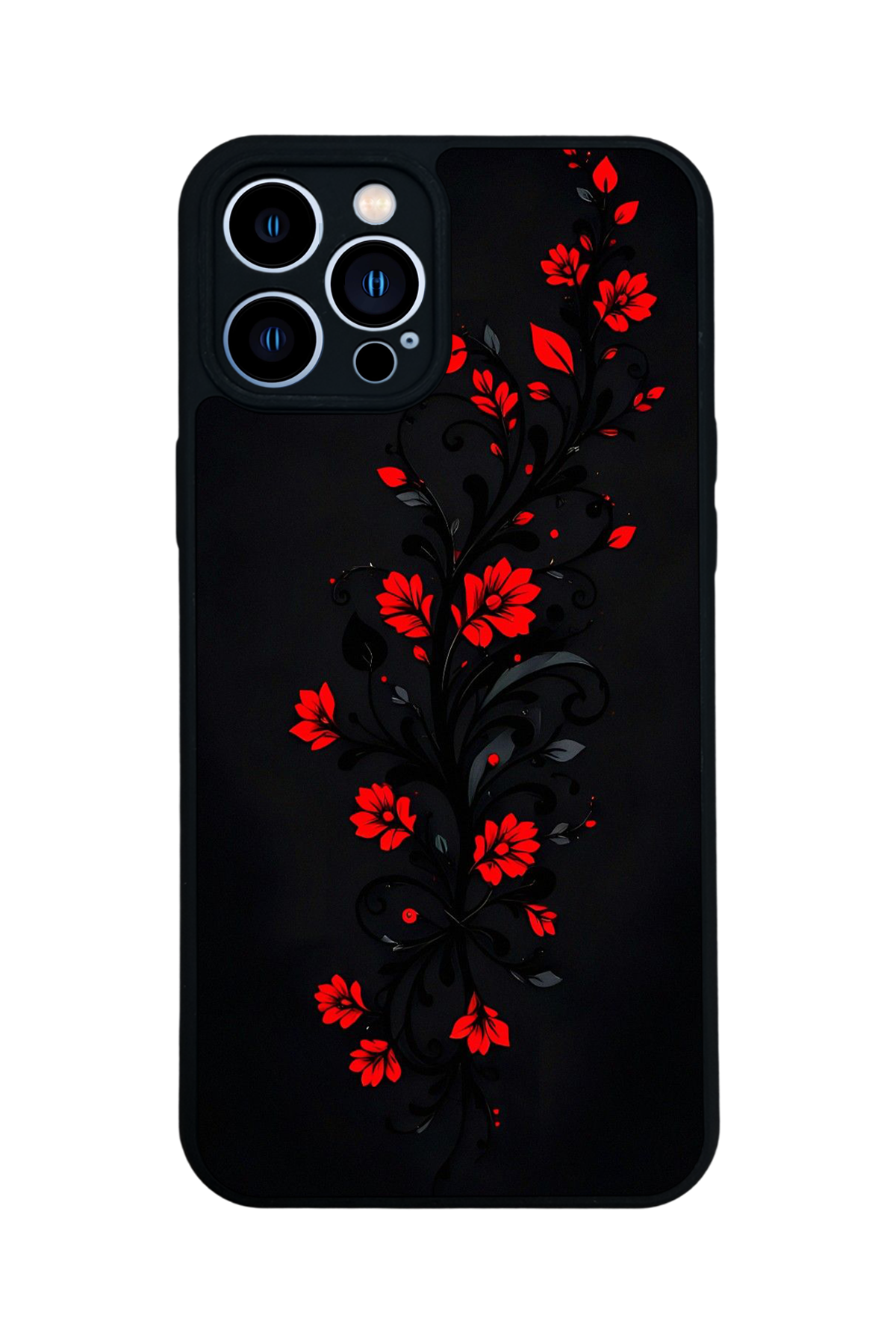 iPhone 12 Pro Max Uyumlu Floral Tasarımlı Glossy Premium Kılıf