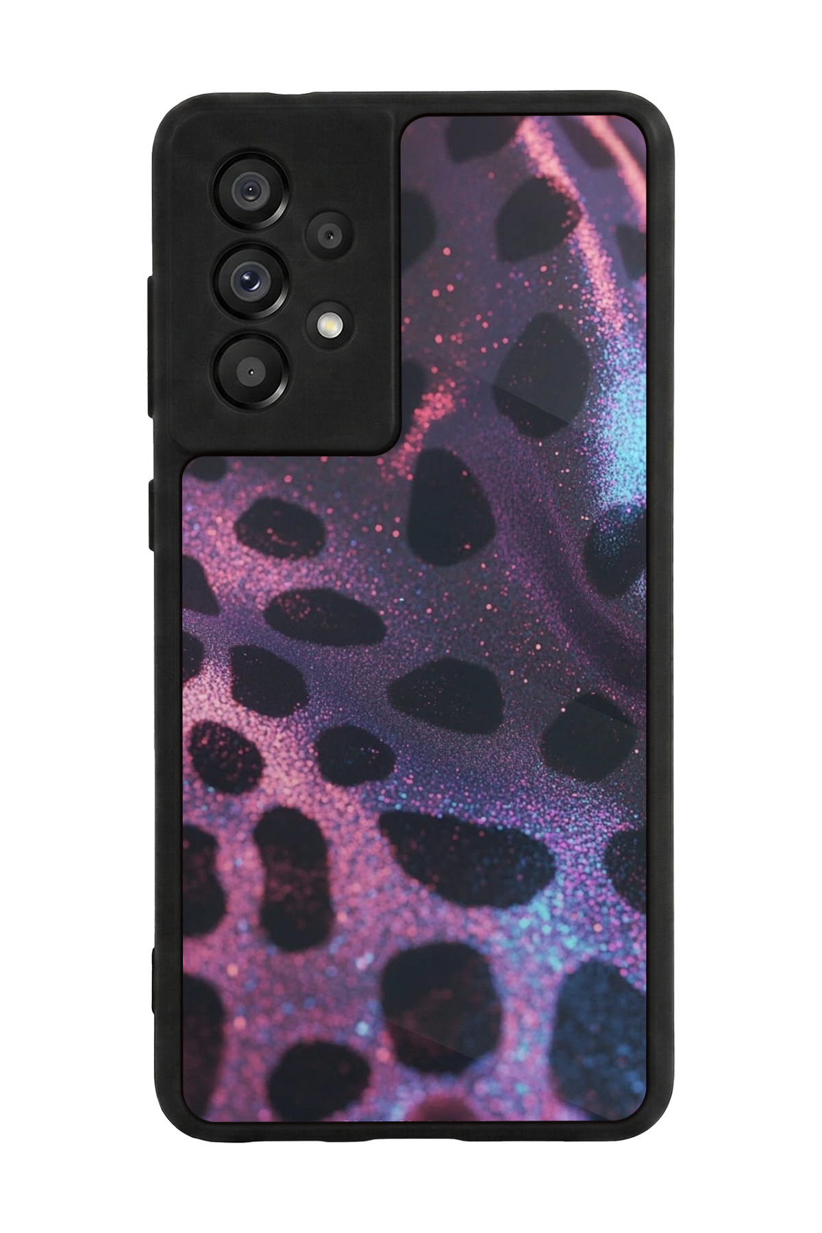Samsung Galaxy A73 Uyumlu Hologram Leopar Tasarımlı Glossy Premium Kılıf