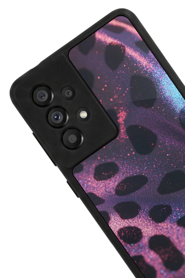 Samsung Galaxy A73 Uyumlu Hologram Leopar Tasarımlı Glossy Premium Kılıf