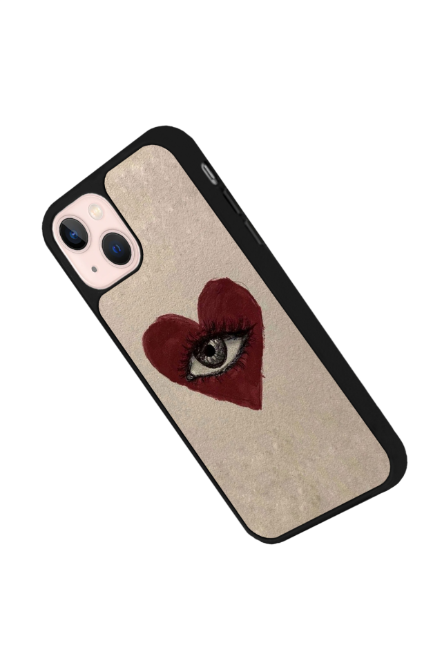 iPhone 13/14 Uyumlu Kalp Love Tasarımlı Glossy Premium Kılıf