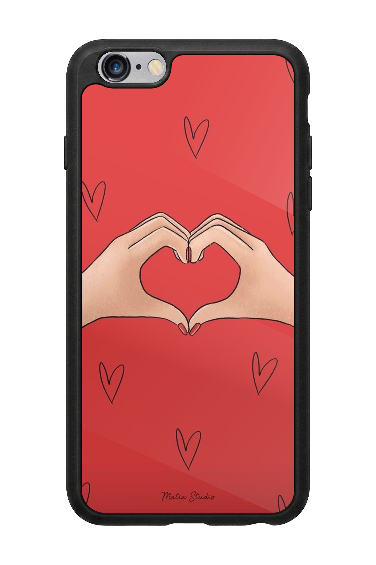 iPhone 6s Plus Uyumlu Kalp Love Tasarımlı Glossy Premium Kılıf