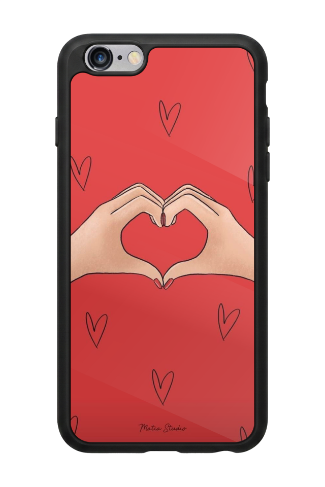 iPhone 6s Plus Uyumlu Kalp Love Tasarımlı Glossy Premium Kılıf