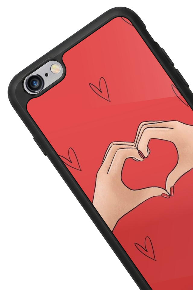 iPhone 6s Plus Uyumlu Kalp Love Tasarımlı Glossy Premium Kılıf
