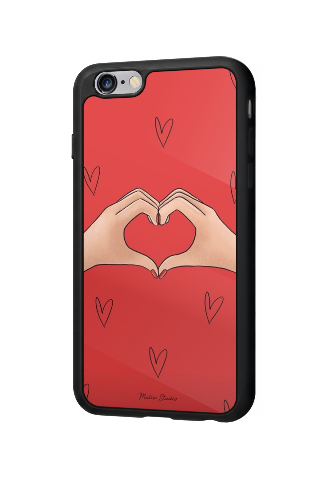 iPhone 6s Plus Uyumlu Kalp Love Tasarımlı Glossy Premium Kılıf