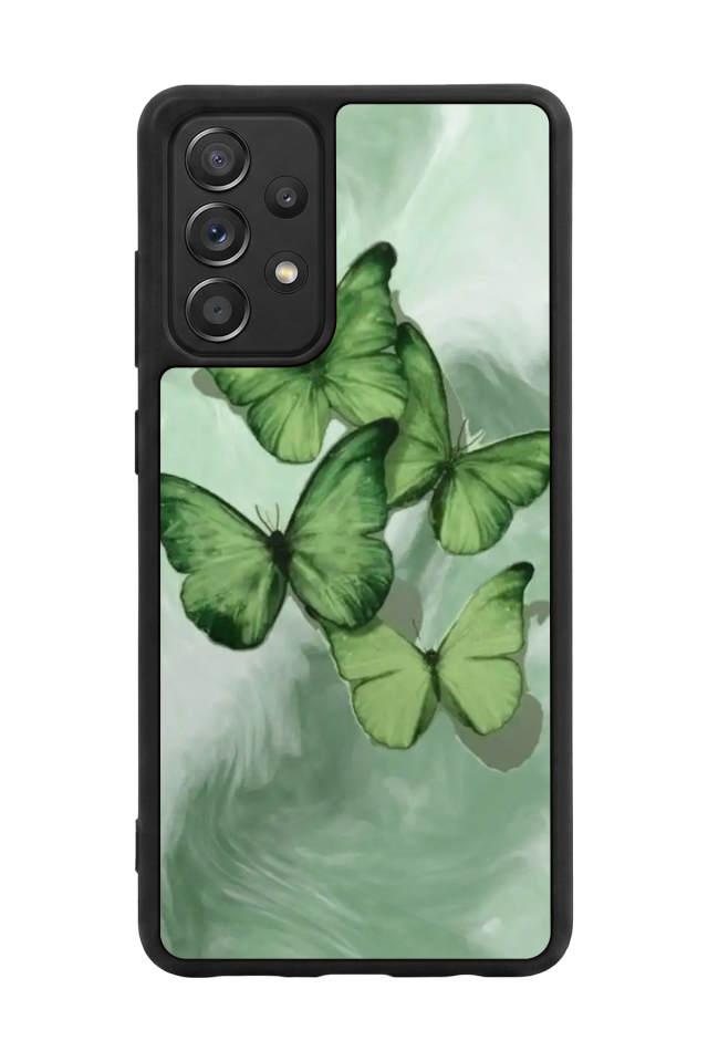 Samsung Galaxy A72 Uyumlu Kelebek Tasarımlı Glossy Premium Kılıf
