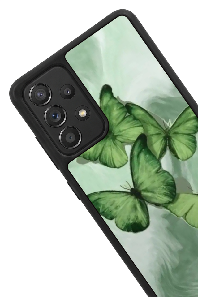 Samsung Galaxy A72 Uyumlu Kelebek Tasarımlı Glossy Premium Kılıf