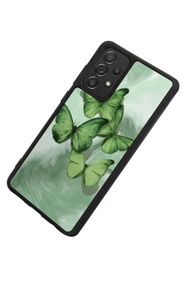 Samsung Galaxy A72 Uyumlu Kelebek Tasarımlı Glossy Premium Kılıf