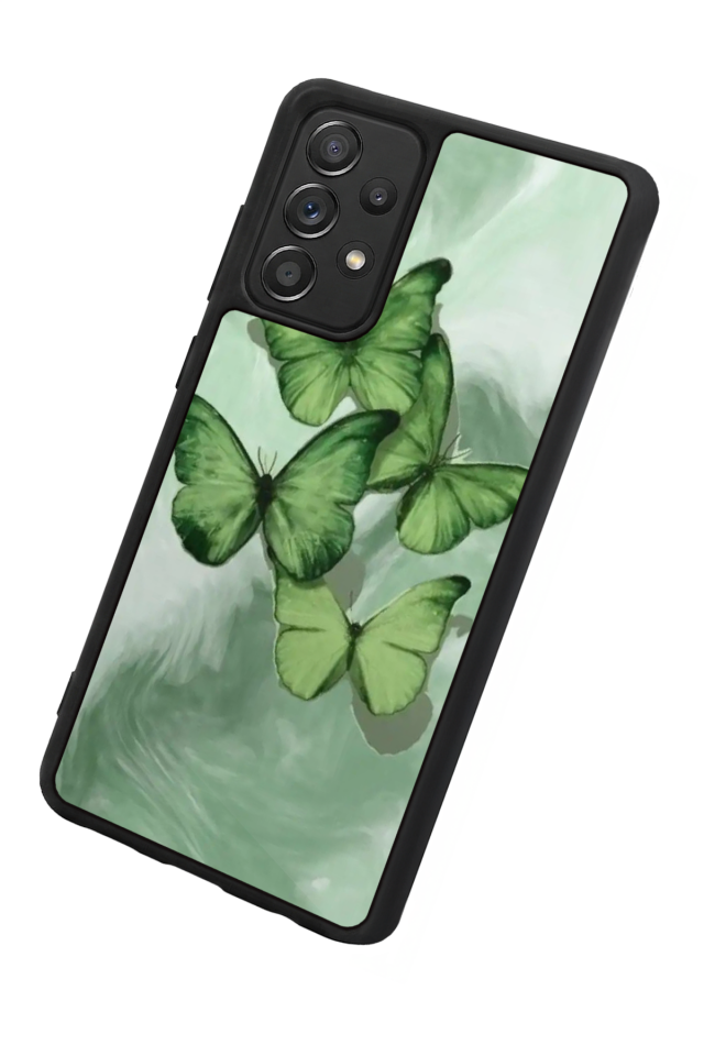 Samsung Galaxy A72 Uyumlu Kelebek Tasarımlı Glossy Premium Kılıf