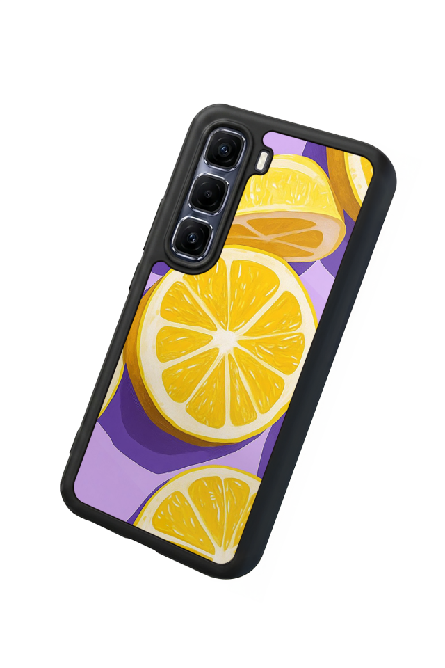 Infinix Hot 60 Pro Plus Uyumlu Limon Tasarımlı Glossy Premium Kılıf