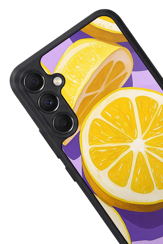 Samsung Galaxy A34 Uyumlu Limon Tasarımlı Glossy Premium Kılıf