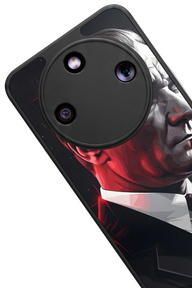 Honor Magic 8 Lite Uyumlu Mustafa Kemal Ataturk Tasarımlı Glossy Premium Kılıf