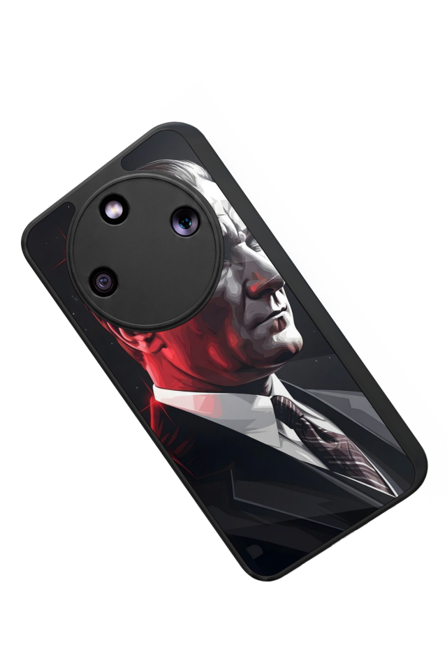 Honor Magic 8 Lite Uyumlu Mustafa Kemal Ataturk Tasarımlı Glossy Premium Kılıf