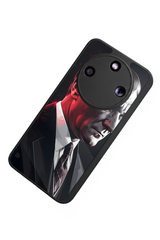 Honor Magic 8 Lite Uyumlu Mustafa Kemal Ataturk Tasarımlı Glossy Premium Kılıf